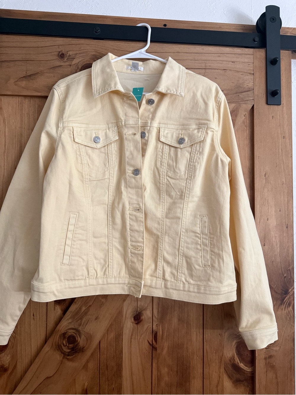 Pale Yellow Denim Jacket